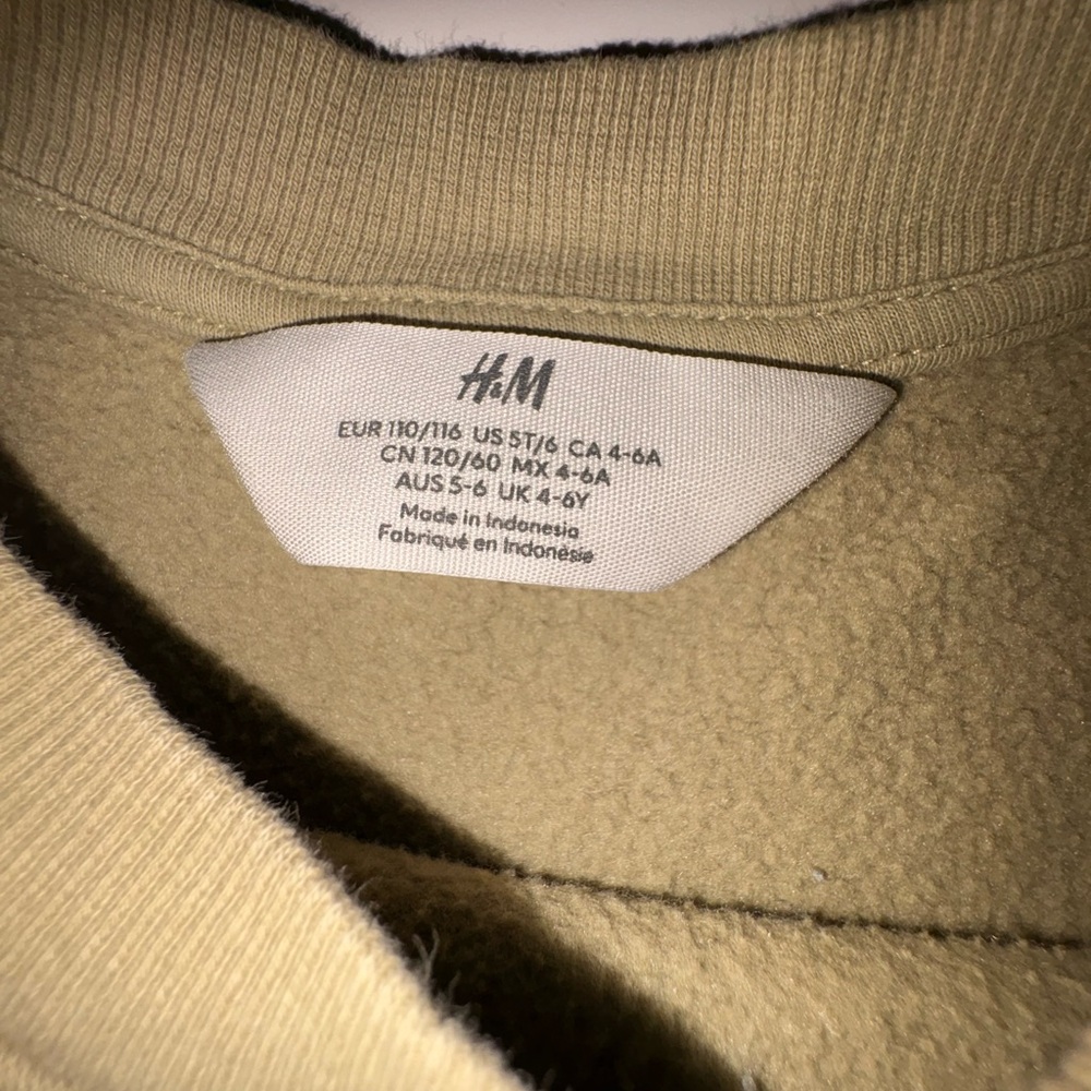 H&M Boys Green/ Beige Crew Neck Sweater - Picture 2 of 5